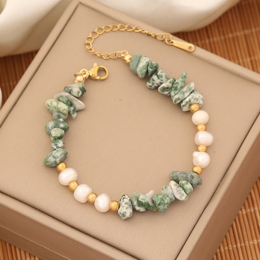 Pearl Wave Natural Stone Handmade Bracelets