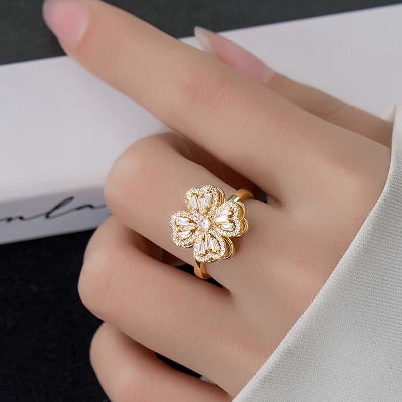 Open size Luxury 18K Gold Plated Rings